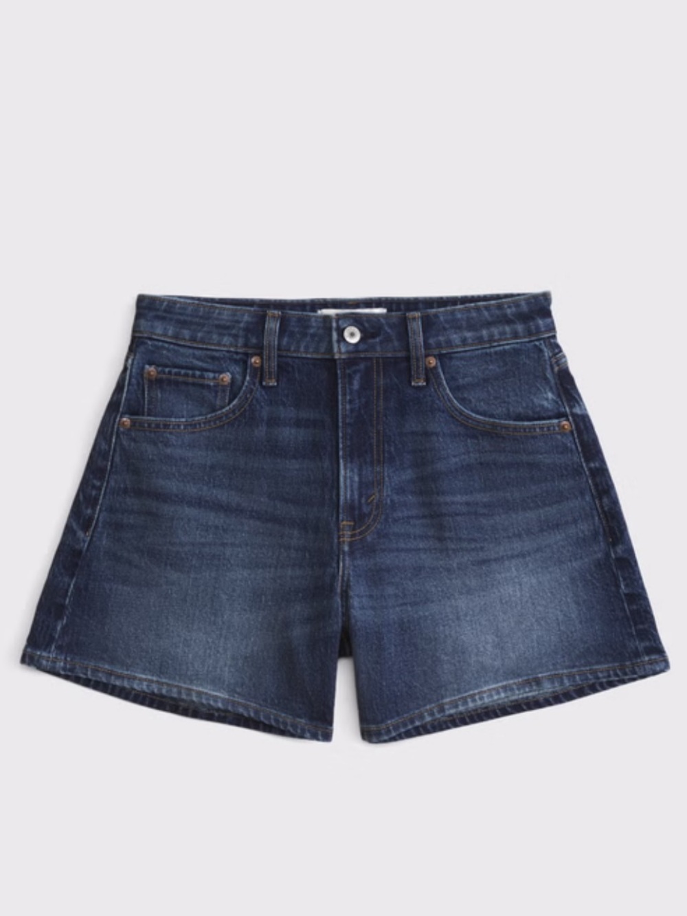 NWOT Abercrombie Curve Love High Rise Dad Short Dark Wash Size 30 Size 10
